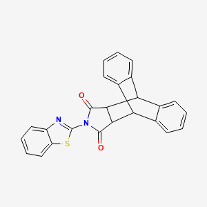 17-(1,3-benzothiazol-2-yl)-17-azapentacyclo[6.6.5.0~2,7~.0~9,14~.0~15,19~]nonadeca-2,4,6,9,11,13-hexaene-16,18-dione