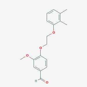 molecular formula C18H20O4 B4958018 4-[2-(2,3-dimethylphenoxy)ethoxy]-3-methoxybenzaldehyde 