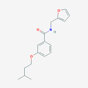 molecular formula C17H21NO3 B495804 N-(furan-2-ylmethyl)-3-(3-methylbutoxy)benzamide 
