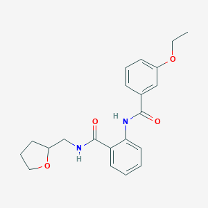 molecular formula C21H24N2O4 B495805 2-[(3-ethoxybenzoyl)amino]-N-(tetrahydro-2-furanylmethyl)benzamide 