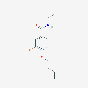 molecular formula C14H18BrNO2 B495807 N-allyl-3-bromo-4-butoxybenzamide 