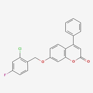 molecular formula C22H14ClFO3 B4958088 7-[(2-chloro-4-fluorobenzyl)oxy]-4-phenyl-2H-chromen-2-one 