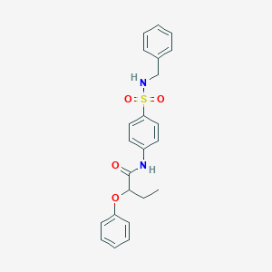 molecular formula C23H24N2O4S B495810 N-[4-(benzylsulfamoyl)phenyl]-2-phenoxybutanamide 