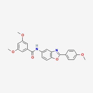 molecular formula C23H20N2O5 B4958116 3,5-dimethoxy-N-[2-(4-methoxyphenyl)-1,3-benzoxazol-5-yl]benzamide 