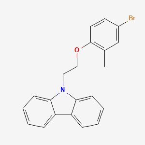 molecular formula C21H18BrNO B4958121 9-[2-(4-bromo-2-methylphenoxy)ethyl]-9H-carbazole 