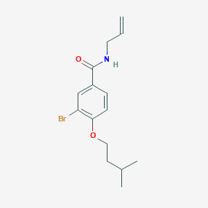 molecular formula C15H20BrNO2 B495813 N-allyl-3-bromo-4-(isopentyloxy)benzamide 
