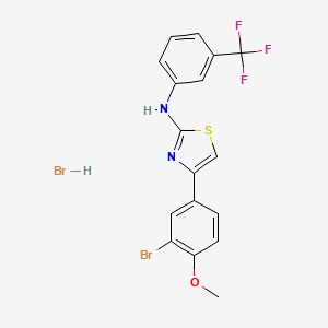 4-(3-bromo-4-methoxyphenyl)-N-[3-(trifluoromethyl)phenyl]-1,3-thiazol-2-amine hydrobromide