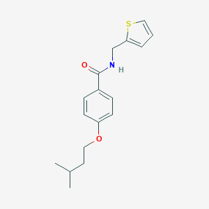 molecular formula C17H21NO2S B495815 4-(3-methylbutoxy)-N-(thiophen-2-ylmethyl)benzamide 