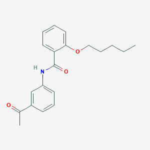 molecular formula C20H23NO3 B495816 N-(3-acetylphenyl)-2-(pentyloxy)benzamide 