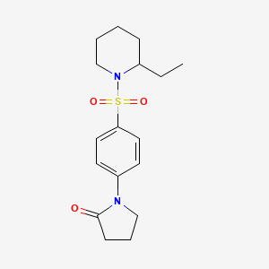 molecular formula C17H24N2O3S B4958170 1-{4-[(2-ethyl-1-piperidinyl)sulfonyl]phenyl}-2-pyrrolidinone 