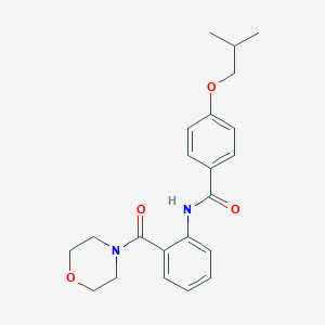 molecular formula C22H26N2O4 B495820 4-isobutoxy-N-[2-(4-morpholinylcarbonyl)phenyl]benzamide 