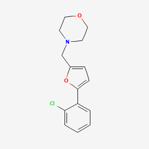 molecular formula C15H16ClNO2 B4958204 4-{[5-(2-chlorophenyl)-2-furyl]methyl}morpholine 