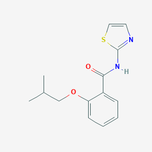 molecular formula C14H16N2O2S B495822 2-(2-methylpropoxy)-N-(1,3-thiazol-2-yl)benzamide 