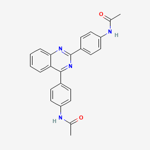 molecular formula C24H20N4O2 B4958226 N,N'-(2,4-quinazolinediyldi-4,1-phenylene)diacetamide 