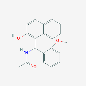 molecular formula C20H19NO3 B4958229 N-[(2-hydroxy-1-naphthyl)(2-methoxyphenyl)methyl]acetamide 