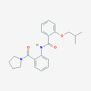 molecular formula C22H26N2O3 B495825 2-isobutoxy-N-[2-(1-pyrrolidinylcarbonyl)phenyl]benzamide 