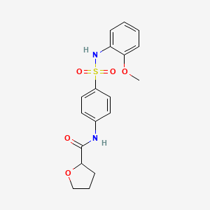molecular formula C18H20N2O5S B4958261 N-(4-{[(2-methoxyphenyl)amino]sulfonyl}phenyl)tetrahydro-2-furancarboxamide 