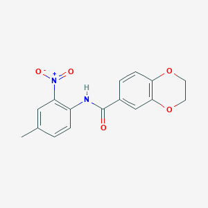 molecular formula C16H14N2O5 B4958264 N-(4-methyl-2-nitrophenyl)-2,3-dihydro-1,4-benzodioxine-6-carboxamide CAS No. 6104-96-7