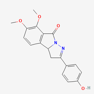molecular formula C18H16N2O4 B4958282 2-(4-hydroxyphenyl)-6,7-dimethoxy-3,3a-dihydro-8H-pyrazolo[5,1-a]isoindol-8-one 