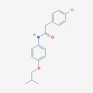 molecular formula C18H20ClNO2 B495830 2-(4-chlorophenyl)-N-(4-isobutoxyphenyl)acetamide 