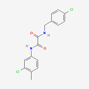 molecular formula C16H14Cl2N2O2 B4958309 N-(4-chlorobenzyl)-N'-(3-chloro-4-methylphenyl)ethanediamide 
