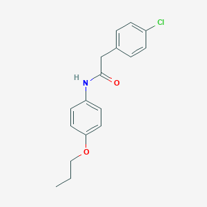molecular formula C17H18ClNO2 B495831 2-(4-chlorophenyl)-N-(4-propoxyphenyl)acetamide 
