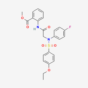molecular formula C24H23FN2O6S B4958310 methyl 2-{[N-[(4-ethoxyphenyl)sulfonyl]-N-(4-fluorophenyl)glycyl]amino}benzoate 