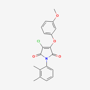 molecular formula C19H16ClNO4 B4958342 3-chloro-1-(2,3-dimethylphenyl)-4-(3-methoxyphenoxy)-1H-pyrrole-2,5-dione 