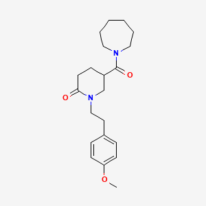 molecular formula C21H30N2O3 B4958371 5-(1-azepanylcarbonyl)-1-[2-(4-methoxyphenyl)ethyl]-2-piperidinone 
