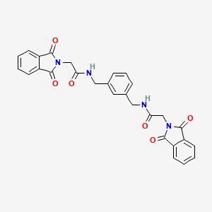 molecular formula C28H22N4O6 B4958372 N,N'-[1,3-phenylenebis(methylene)]bis[2-(1,3-dioxo-1,3-dihydro-2H-isoindol-2-yl)acetamide] 
