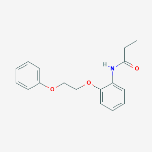 molecular formula C17H19NO3 B495840 N-[2-(2-phenoxyethoxy)phenyl]propanamide 