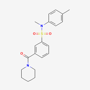 N-methyl-N-(4-methylphenyl)-3-(1-piperidinylcarbonyl)benzenesulfonamide