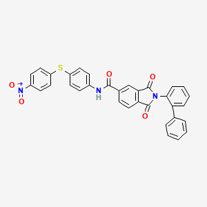 molecular formula C33H21N3O5S B4958421 2-(2-biphenylyl)-N-{4-[(4-nitrophenyl)thio]phenyl}-1,3-dioxo-5-isoindolinecarboxamide 