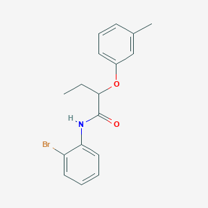 molecular formula C17H18BrNO2 B495843 N-(2-bromophenyl)-2-(3-methylphenoxy)butanamide 