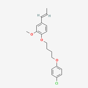 molecular formula C20H23ClO3 B4958445 1-[4-(4-chlorophenoxy)butoxy]-2-methoxy-4-(1-propen-1-yl)benzene 