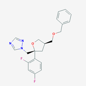 molecular formula C21H21F2N3O2 B049585 1-(((2R,4R)-4-((苄氧基)甲基)-2-(2,4-二氟苯基)四氢呋喃-2-基)甲基)-1H-1,2,4-三唑 CAS No. 165115-83-3