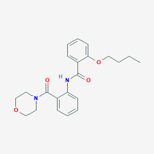 molecular formula C22H26N2O4 B495850 2-butoxy-N-[2-(4-morpholinylcarbonyl)phenyl]benzamide 