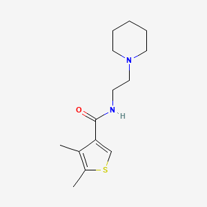 molecular formula C14H22N2OS B4958500 4,5-dimethyl-N-[2-(1-piperidinyl)ethyl]-3-thiophenecarboxamide 