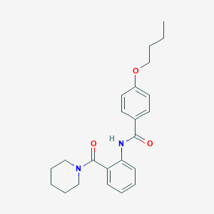 molecular formula C23H28N2O3 B495851 4-butoxy-N-[2-(1-piperidinylcarbonyl)phenyl]benzamide 