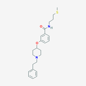 molecular formula C24H32N2O2S B4958535 N-[3-(methylthio)propyl]-3-{[1-(2-phenylethyl)-4-piperidinyl]oxy}benzamide 