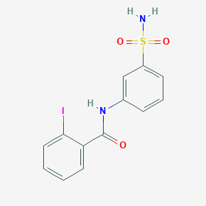 molecular formula C13H11IN2O3S B4958538 N-[3-(aminosulfonyl)phenyl]-2-iodobenzamide 
