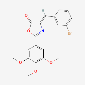 molecular formula C19H16BrNO5 B4958540 4-(3-bromobenzylidene)-2-(3,4,5-trimethoxyphenyl)-1,3-oxazol-5(4H)-one 