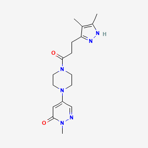 5-{4-[3-(3,4-dimethyl-1H-pyrazol-5-yl)propanoyl]-1-piperazinyl}-2-methyl-3(2H)-pyridazinone