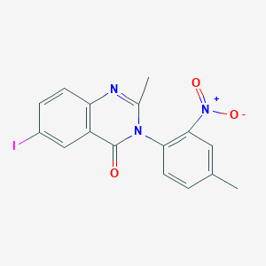 molecular formula C16H12IN3O3 B4958563 6-iodo-2-methyl-3-(4-methyl-2-nitrophenyl)-4(3H)-quinazolinone 