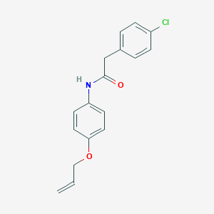 molecular formula C17H16ClNO2 B495857 N-[4-(allyloxy)phenyl]-2-(4-chlorophenyl)acetamide 