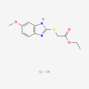 molecular formula C12H15ClN2O3S B4958578 ethyl [(5-methoxy-1H-benzimidazol-2-yl)thio]acetate hydrochloride 