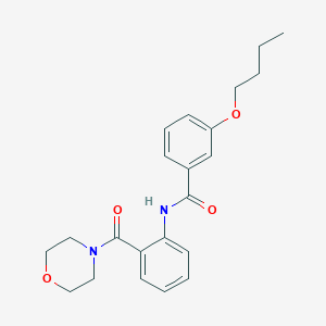 molecular formula C22H26N2O4 B495858 3-butoxy-N-[2-(morpholin-4-ylcarbonyl)phenyl]benzamide 