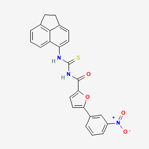 molecular formula C24H17N3O4S B4958586 N-[(1,2-dihydro-5-acenaphthylenylamino)carbonothioyl]-5-(3-nitrophenyl)-2-furamide 