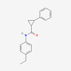 molecular formula C18H19NO B4958594 N-(4-ethylphenyl)-2-phenylcyclopropanecarboxamide 