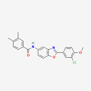 molecular formula C23H19ClN2O3 B4958599 N-[2-(3-chloro-4-methoxyphenyl)-1,3-benzoxazol-5-yl]-3,4-dimethylbenzamide 